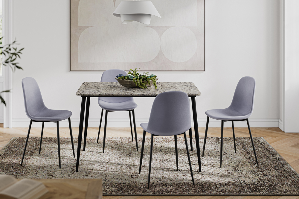 5 Piece Dining Set (Grey)